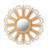 Modern European furniture - Rattan Accent Wall Mirror - www.oroa.com