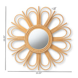 Modern European furniture - Rattan Accent Wall Mirror - www.oroa.com