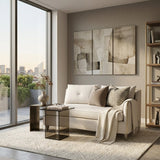 Modern European furniture - Cream Chenille Right-Armed Sofa - www.oroa.com