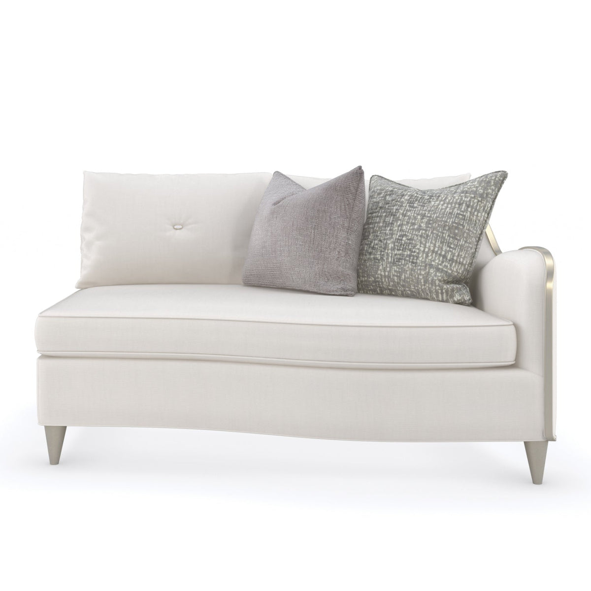Modern European furniture - Cream Chenille Right-Armed Sofa - www.oroa.com