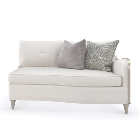 Modern European furniture - Cream Chenille Right-Armed Sofa - www.oroa.com