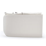 Modern European furniture - Cream Chenille Right-Armed Sofa - www.oroa.com