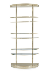 Half-Moon Gold Shelving Unit | Caracole Up Up And Away | Oroa.com