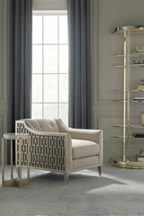 Half-Moon Gold Shelving Unit | Caracole Up Up And Away | Oroa.com
