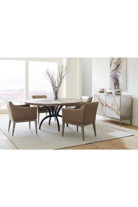Round Ash Dining Table | Caracole Rough And Ready 54 | Oroa.com
