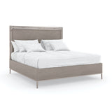 Wooden Herringbone Queen Bed | Caracole Serenity