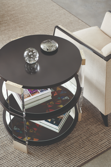 Round Mirrored Side Table | Caracole Go Around It | Oroa.com