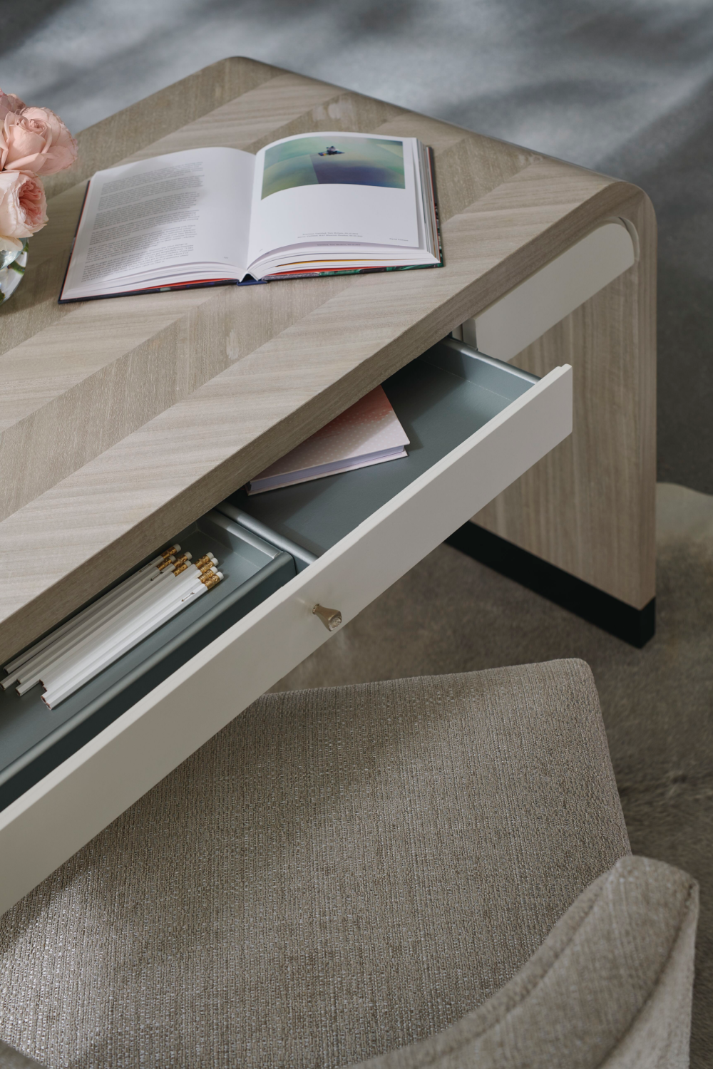 Herringbone Patterned Desk | Caracole Free Fall | Oroa.com