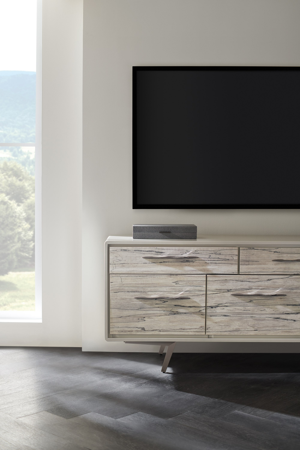 Spalted Maple Veneer Sideboard | Caracole Highs And Lows | Oroa.com