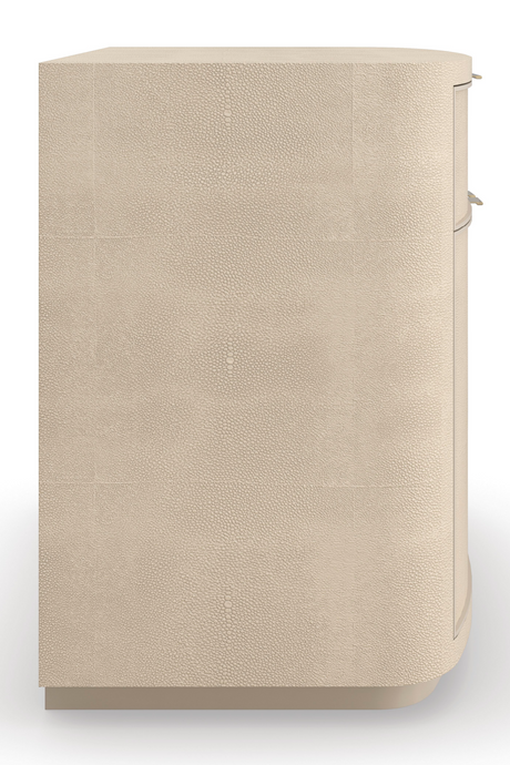 Cream Shagreen Nightstand | Caracole Simply Perfect | Oroa.com