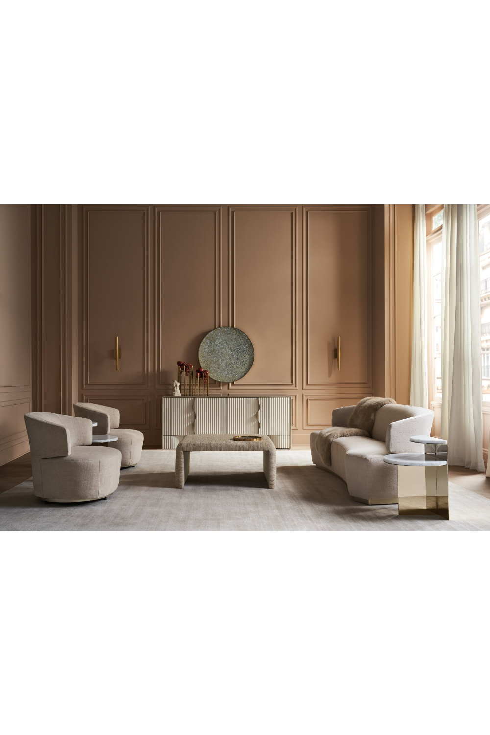 Gold Modern End Table | Caracole Touche' Light | Oroa.com