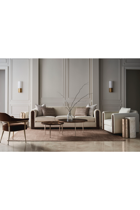 Travertine Modern End Table | Caracole Sun And Moon | Oroa.com