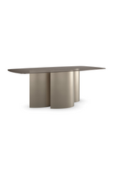 Gold 3-Column Base Dining Table | Caracole Aphelion 3 | Oroa.com