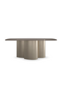 Gold 3-Column Base Dining Table | Caracole Aphelion 3 | Oroa.com