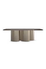 Gold 4-Column Base Dining Table | Caracole Aphelion 4 | Oroa.com