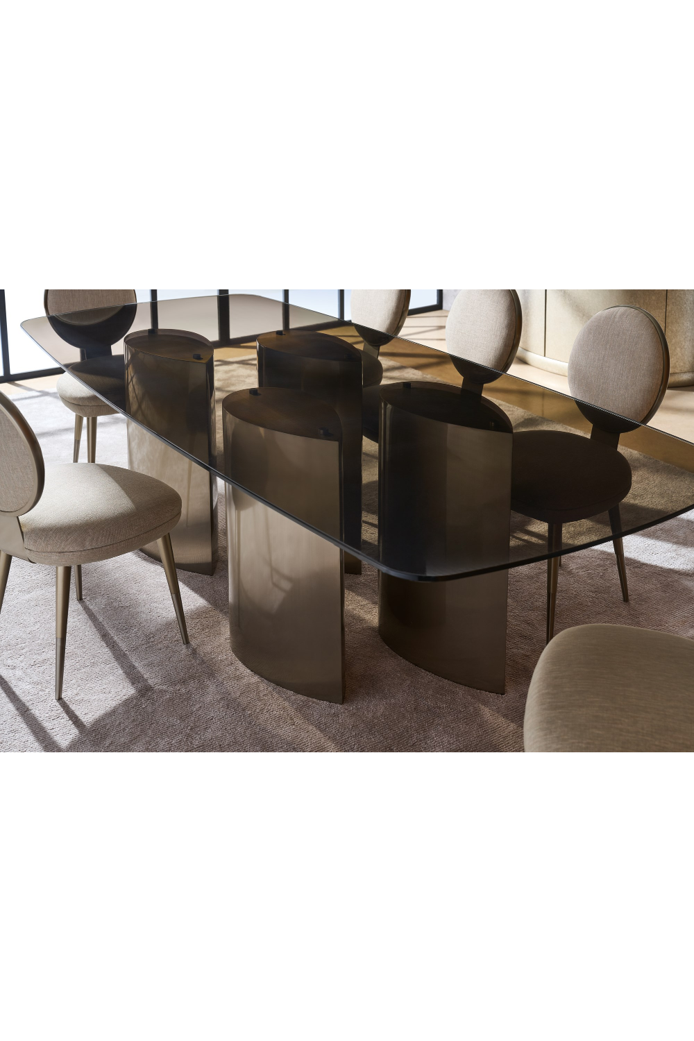 Beige Upholstered Dining Chair | Caracole Apollo | Oroa.com