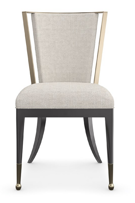Ivory Linen-Blend Dining Chair | Caracole Astoria | Oroa.com