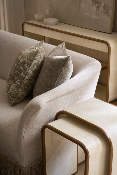 Ivory Parchment Nesting Tables (2) | Caracole Delano | Oroa.com