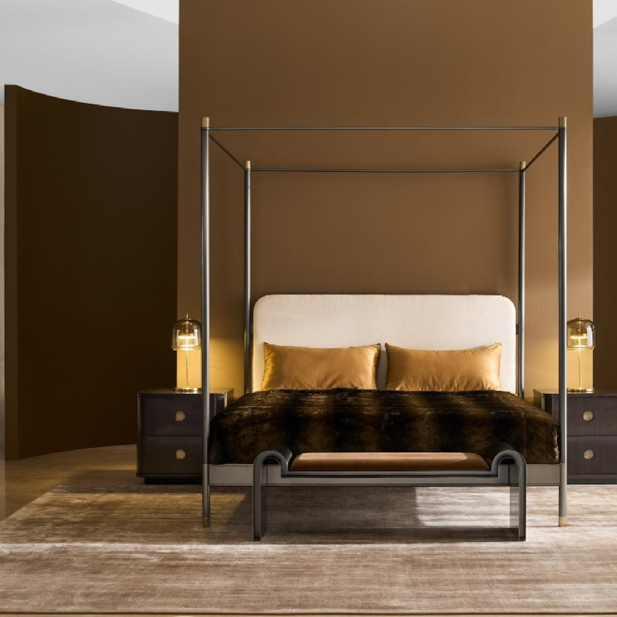 Brown Wooden Nightstand | Caracole Bachelor