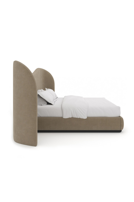 Taupe Velvet Bed | Caracole Clio | Oroa.com