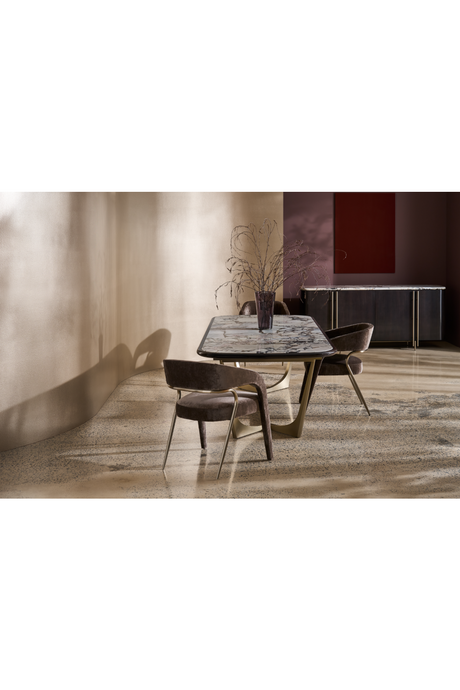 Open-Back Velvet Dining Chair | Caracole Gazelle | Oroa.com