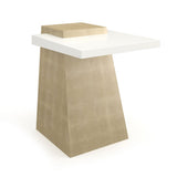 Wooden Trapezoid Side Table | Caracole Plank