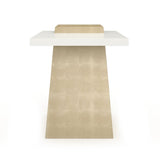 Wooden Trapezoid Side Table | Caracole Plank