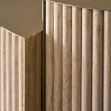 Modern European furniture - Ribbed Travertine Side Table - www.oroa.com