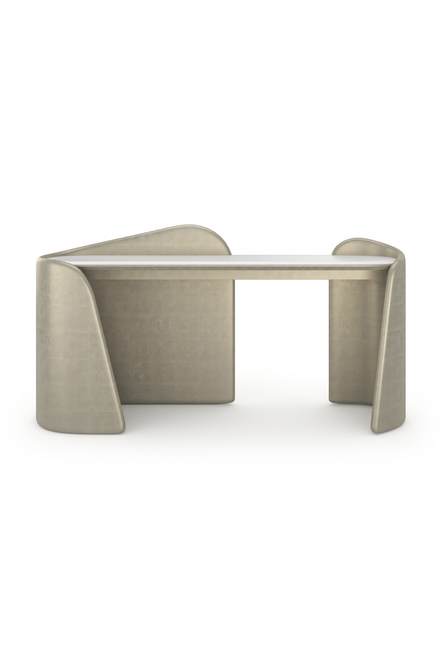 Oval Frosted Glass Console | Caracole Bauble | Oroa.com