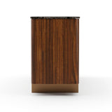 Smoked Walnut 4-Door Sideboard | Caracole Altura