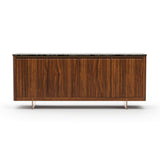 Smoked Walnut 4-Door Sideboard | Caracole Altura