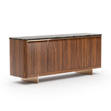 Smoked Walnut 4-Door Sideboard | Caracole Altura