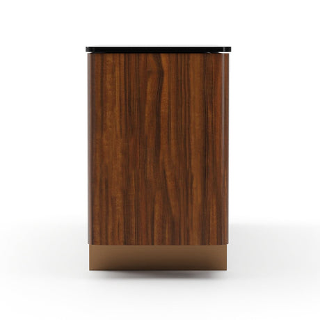 Smoked Walnut 4-Door Sideboard | Caracole Altura