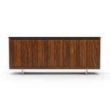 Smoked Walnut 4-Door Sideboard | Caracole Altura