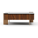 Square Walnut Cocktail Table | Caracole Altura
