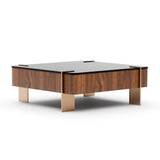 Square Walnut Cocktail Table | Caracole Altura