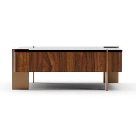 Square Walnut Cocktail Table | Caracole Altura