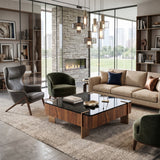 Square Walnut Cocktail Table | Caracole Altura