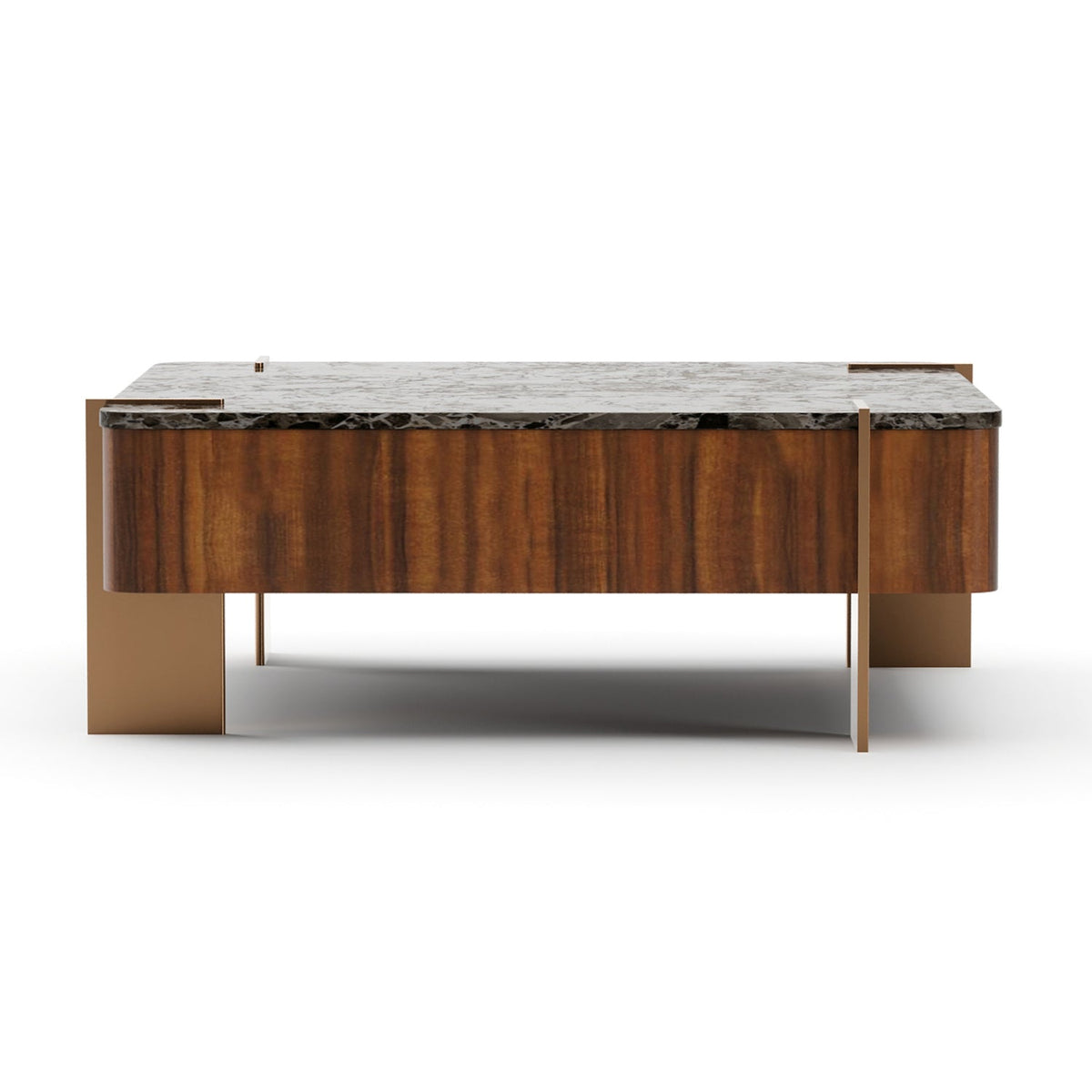 Square Walnut Cocktail Table | Caracole Altura