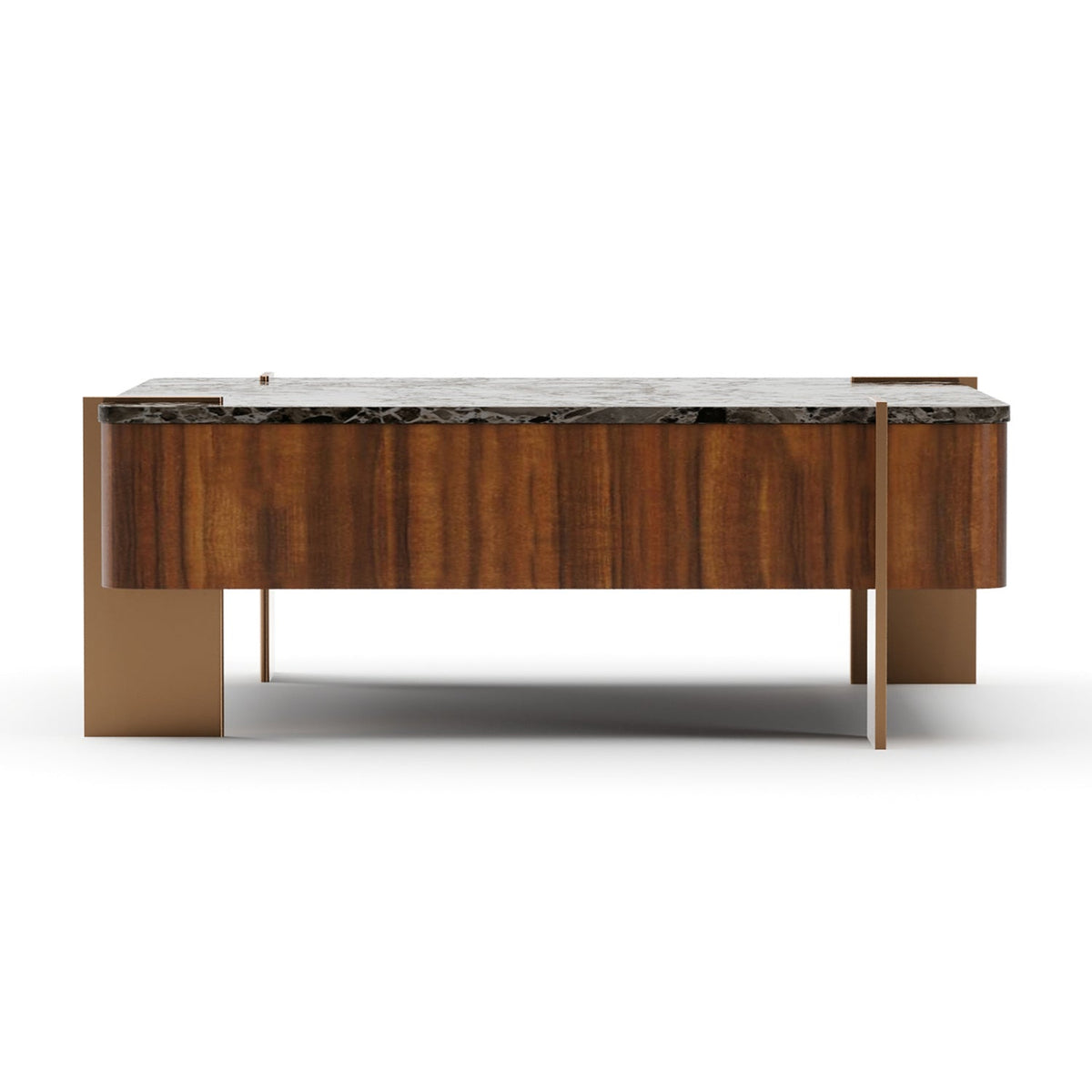 Square Walnut Cocktail Table | Caracole Altura