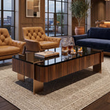 Rectangular Walnut Cocktail Table | Caracole Altura