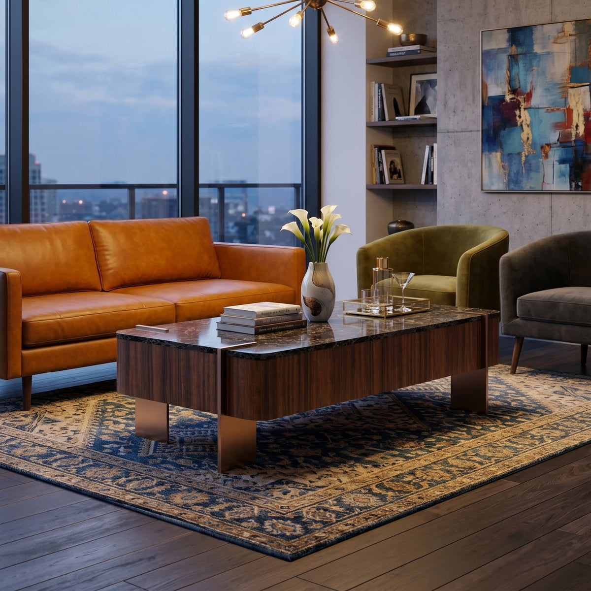 Rectangular Walnut Cocktail Table | Caracole Altura