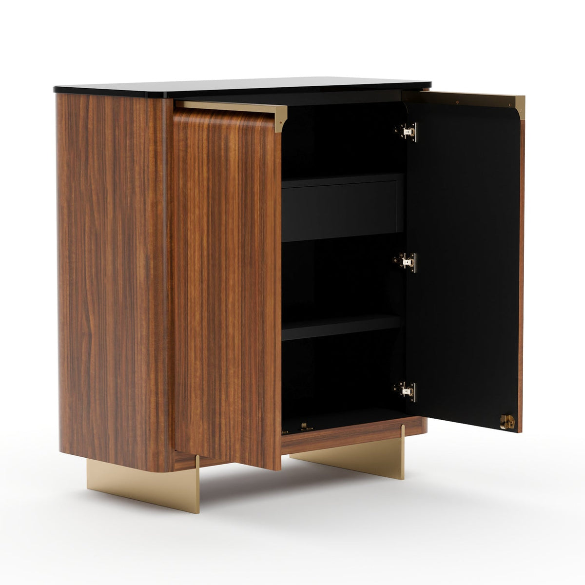 Smoked Walnut 2-Door Cabinet | Caracole Altura