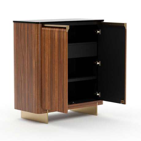 Smoked Walnut 2-Door Cabinet | Caracole Altura