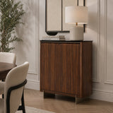 Smoked Walnut 2-Door Cabinet | Caracole Altura