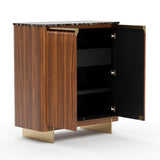 Smoked Walnut 2-Door Cabinet | Caracole Altura