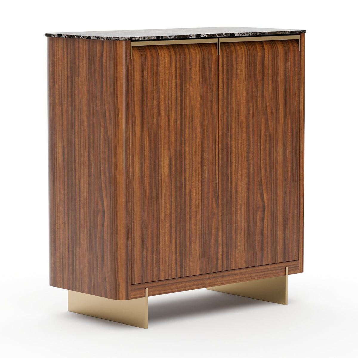 Smoked Walnut 2-Door Cabinet | Caracole Altura