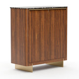 Smoked Walnut 2-Door Cabinet | Caracole Altura