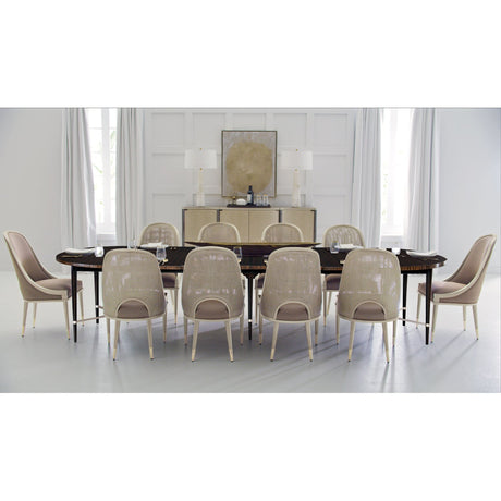 Taupe Cutout Back Dining Chair | Caracole