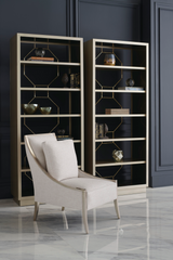 Taupe Metallic Modern Shelf | Caracole Going Up | Oroa.com